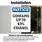 Signmission Contains Up To 10% Ethanol, 7 in W x Rectangle, Vinyl Decal OS-2PACK-NS-D-710-V-10806 - alternate 3